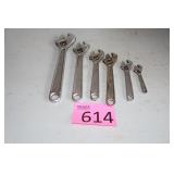 6 Piece Adjustable Wrenches