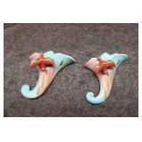 Mid Century Ceramic Mallard Duck Wall Pockets
