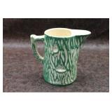 Primitive American Majolica Style Pottery Pitcher