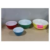 Vintage Pyrex Primary Colors Nesting Mixing Bowls