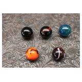 Five Vintage Shooter Marbles