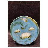 Art Nouveau Majolica Water Lily Plate