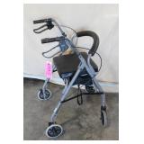 4 Wheel Rollator Walker with Padded Seat