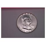 1958 P Franklin Half Dollar Coin