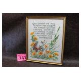 Vintage Embroidered Serenity Prayer