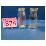 Two Perfection Dairy Lebanon, TN 1/2 Pint Bottles