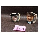Two Vintage Ceramic Pirate Toby Jugs