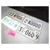 Four Tennessee License Plates