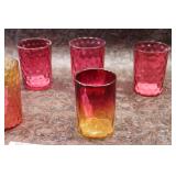 Vintage Colored Glass Tumblers