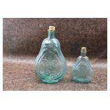19th Century Glass Violin Flasks