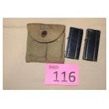 U.S. WWII M1 Carbine Double Magazine Pouch