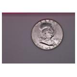 1958 P Franklin Half Dollar Coin