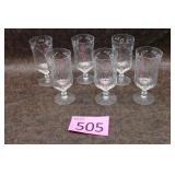 Set of 6 Vintage Rock Sharpe Crystal Glasses