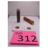 1940-1950s Circ. Pennies/1956 D Uncirc, Pennies