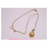 1984 Suid Africa 1/10 oz. Gold Coin on 29" Chain