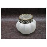 Art Nouveau Bohemian Satin Glass Rose Bowl