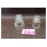 Two Hemingray Glass Insulators
