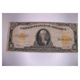 1922 $10 U.S. Gold Certificate