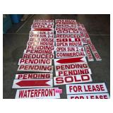35 Metal Real Estate Sign Riders / 8 Plastic Rider