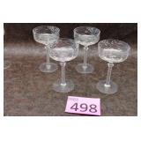 Vintage Libbey Rock Sharpe Crystal Glasses