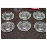 Set of 6 Glass Starburst Coasters & Glass Bell