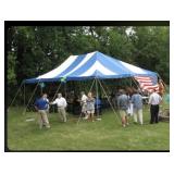 30 x 20 Blue and White Canvas Tent