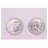 Two 1960-D Franklin Half Dollars
