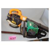 Poulan Gas Blower, Weed Eater as Hedge Trimmers