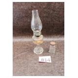 Vintage Kerosene Lamp / Metal Top Salt Dispenser