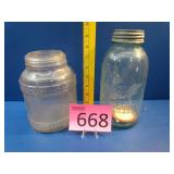 Vintage Hazel Atlas Greek Key Display Jar