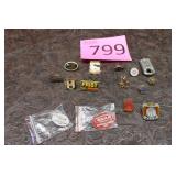 Vintage Lapel Pins and Lincoln Key Holder