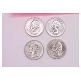 Four 1959 Washington Quarters