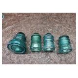 Vintage Hemingray Glass Co Utility Pole Insulators