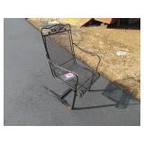 Black Wrought Iron Rocker Patio Chair