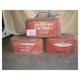 Three Vintage Outboard Motor Gas Cans