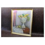 Vintage Still Life Pastel by J. Kampmeier Signed