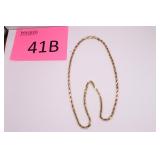 Aurafin 14 KT Yellow Gold 18" Rope Chain Necklace