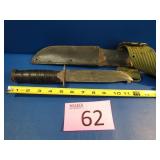 Camillus Vintage Military Combat Knife with Sheath