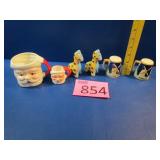 Vintage Salt & Pepper Shakers and Santa Cups
