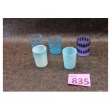 Vintage Hand Painted Glass Tumblers