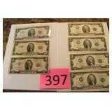 $2 Red Seal Bills / $2 Bills