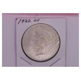 1922 PA Peace Silver Dollar Coin