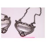 Vintage Sterling Silver Decanter Tags