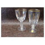Two Vintage Tiffin Chalet Crystal Glasses