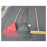 Two Leaf Racks, 1 Regular, Push Broom