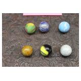 Six Vintage Shooter Marbles