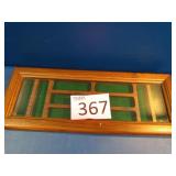 Nice Wooden Knife Display Case with Glass Top