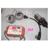 Electric Fence Charger, Drop Light, Ext. Cord,