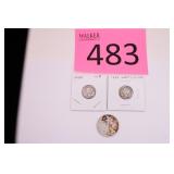 1939 & 1944 Liberty Dimes, 1945S Walking Liberty