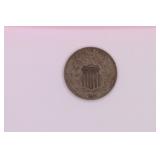 1869 Shield Nickel Coin